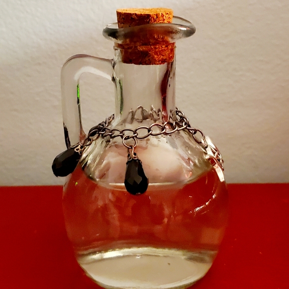 Moon Water Glass Cruet Black Teardrop - Picture 2 of 4